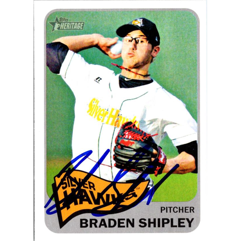 Braden Shipley autographed baseball card (Arizona Diamondbacks) 2014 Topps Heritage #33