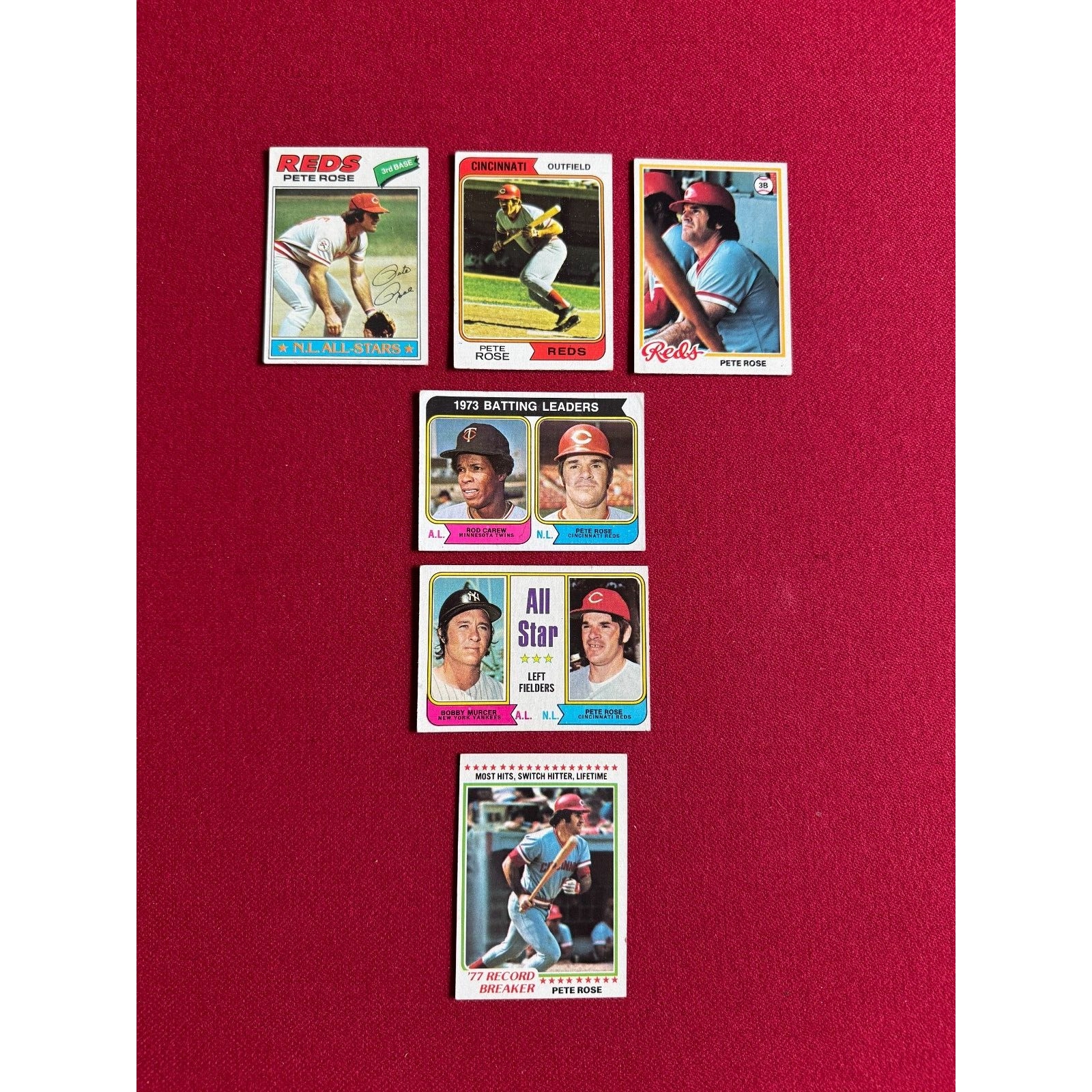 Pete Rose, Topps Trading Card Collection (Scarce / Vintage) Reds