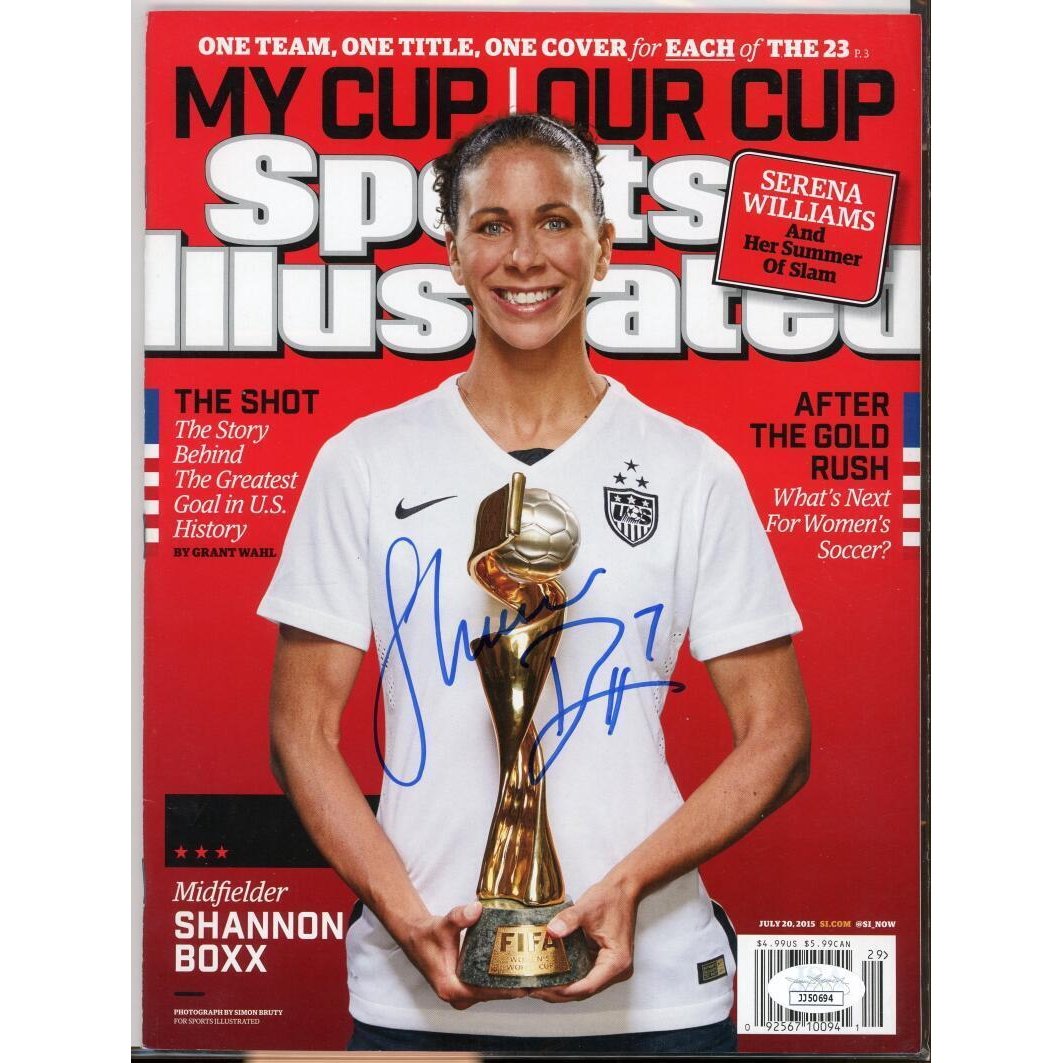 Shannon Boxx 2015 World Cup Autograph Sports Illustrated Magazine JSA Authentic