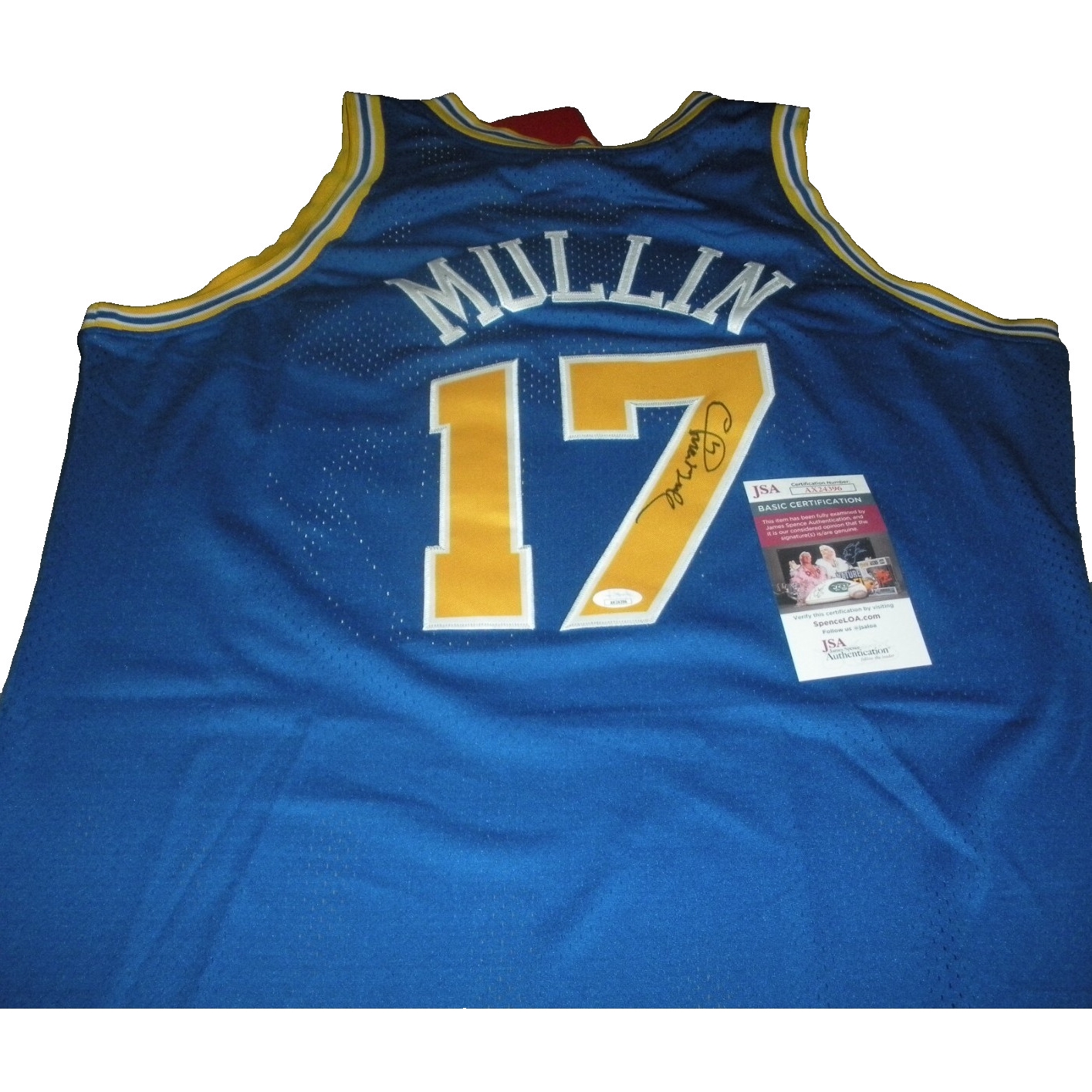 Chris Mullin Warriors Jsa/coa Signed Official Licensed Mitchell & Ness Jersey