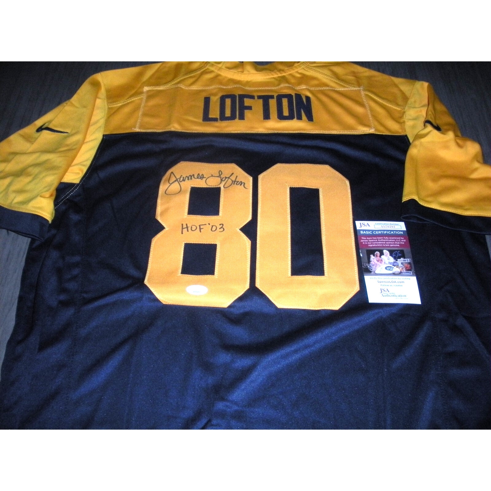 James Lofton Green Bay Packers Jsa/coa Signed Official Licensed Nike Jersey