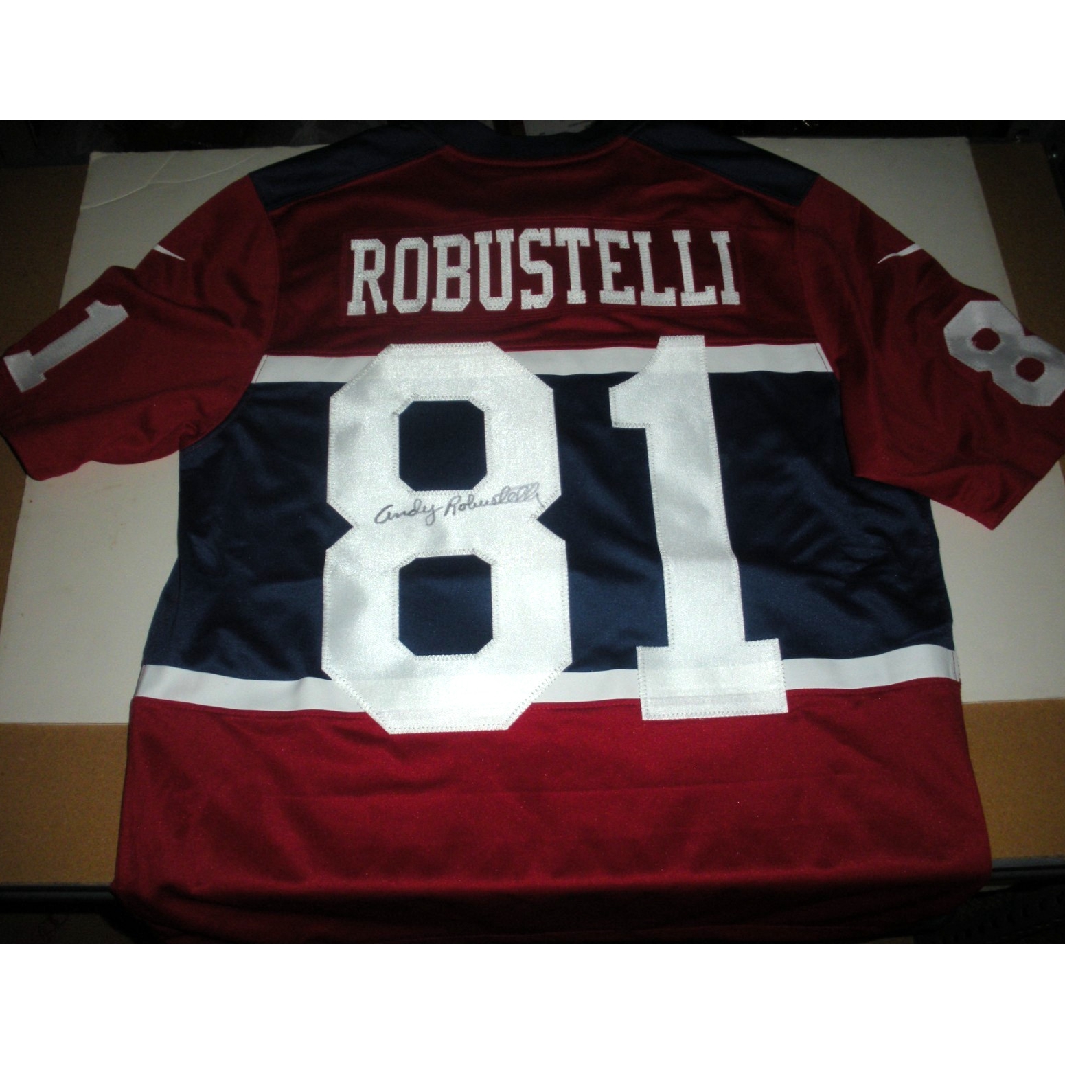 Andy Robustelli New York Giants Rare W/coa Signed Official Licensed Nike Jersey