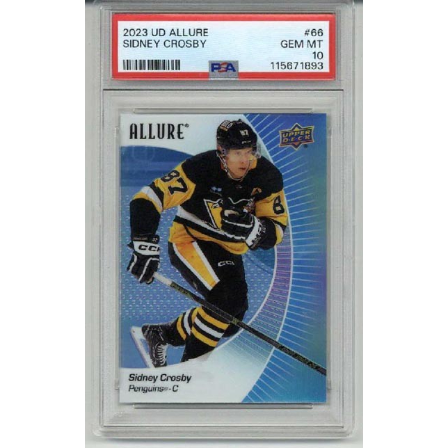 2023 Upper Deck Allure #66 Sidney Crosby Card Penguins Psa 10 Low Pop Very Rare