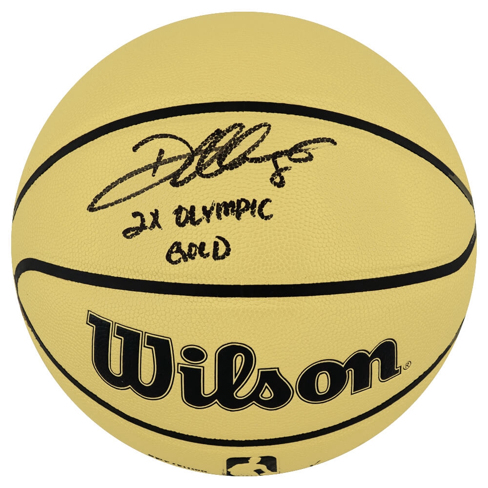 Deron Williams Signed Wilson Gold Full Size Basketball w/2x Olympic Gold