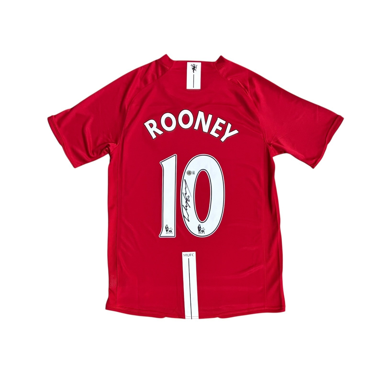 Wayne Rooney Autographed Manchester United Fc Jersey Beckett Authentication