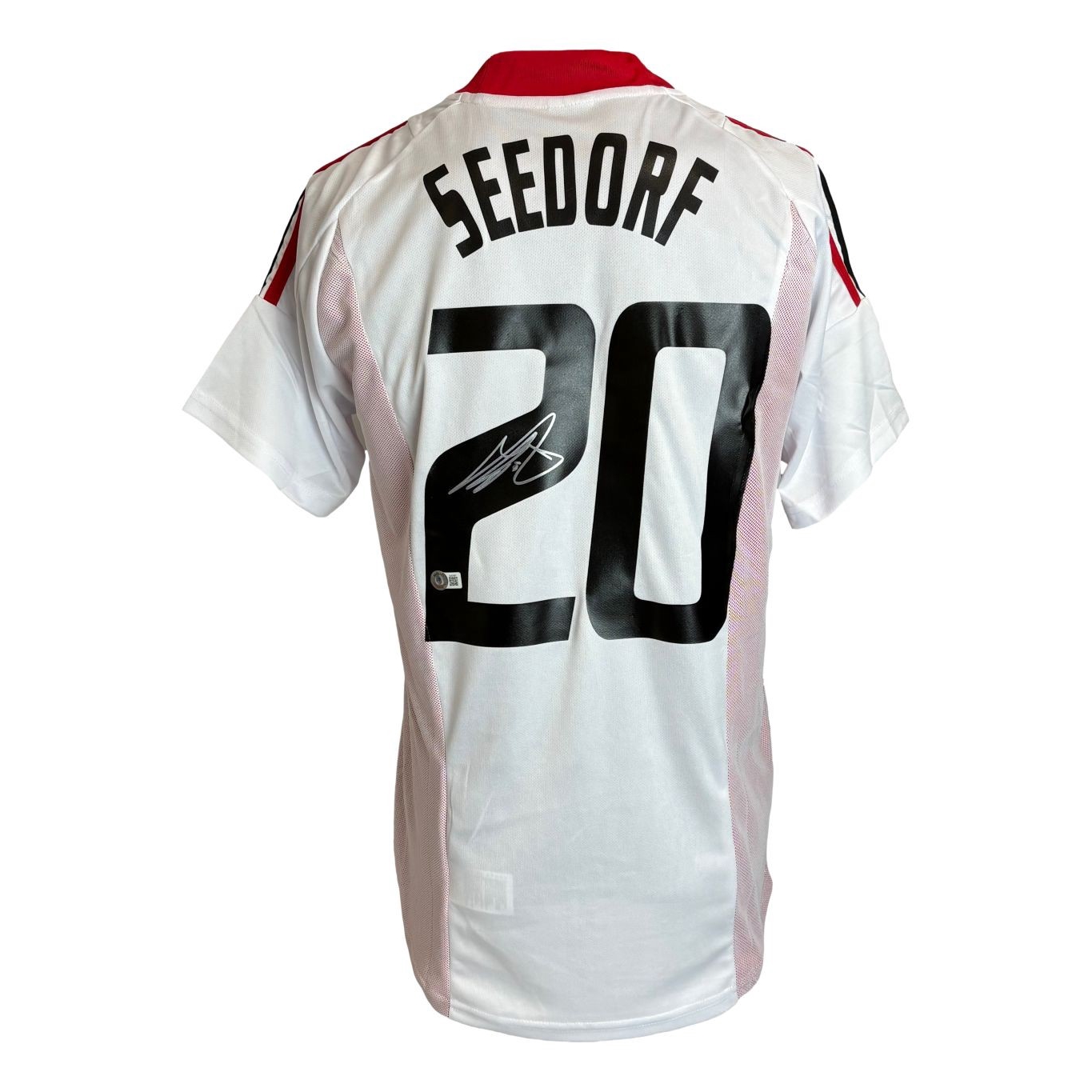 Clarence Seedorf Signed AC Milan Adidas 2003 Champions League Soccer Jersey BAS
