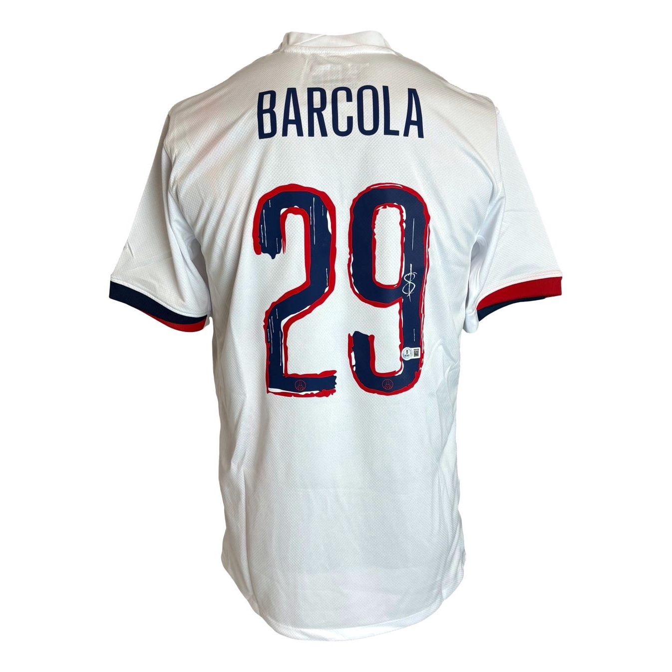 Bradley Barcola Signed PSG Paris Saint-Germain Nike Soccer Jersey BAS