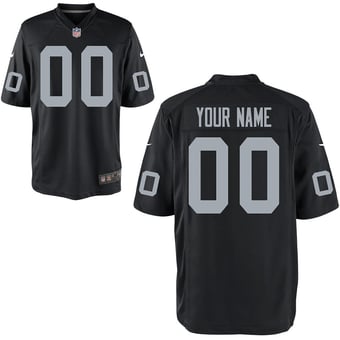 Las Vegas Raiders Nike Home Game Jersey - Black - Custom - Mens