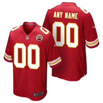 Kansas City Chiefs Nike Home Game Jersey - Red - Custom - Mens