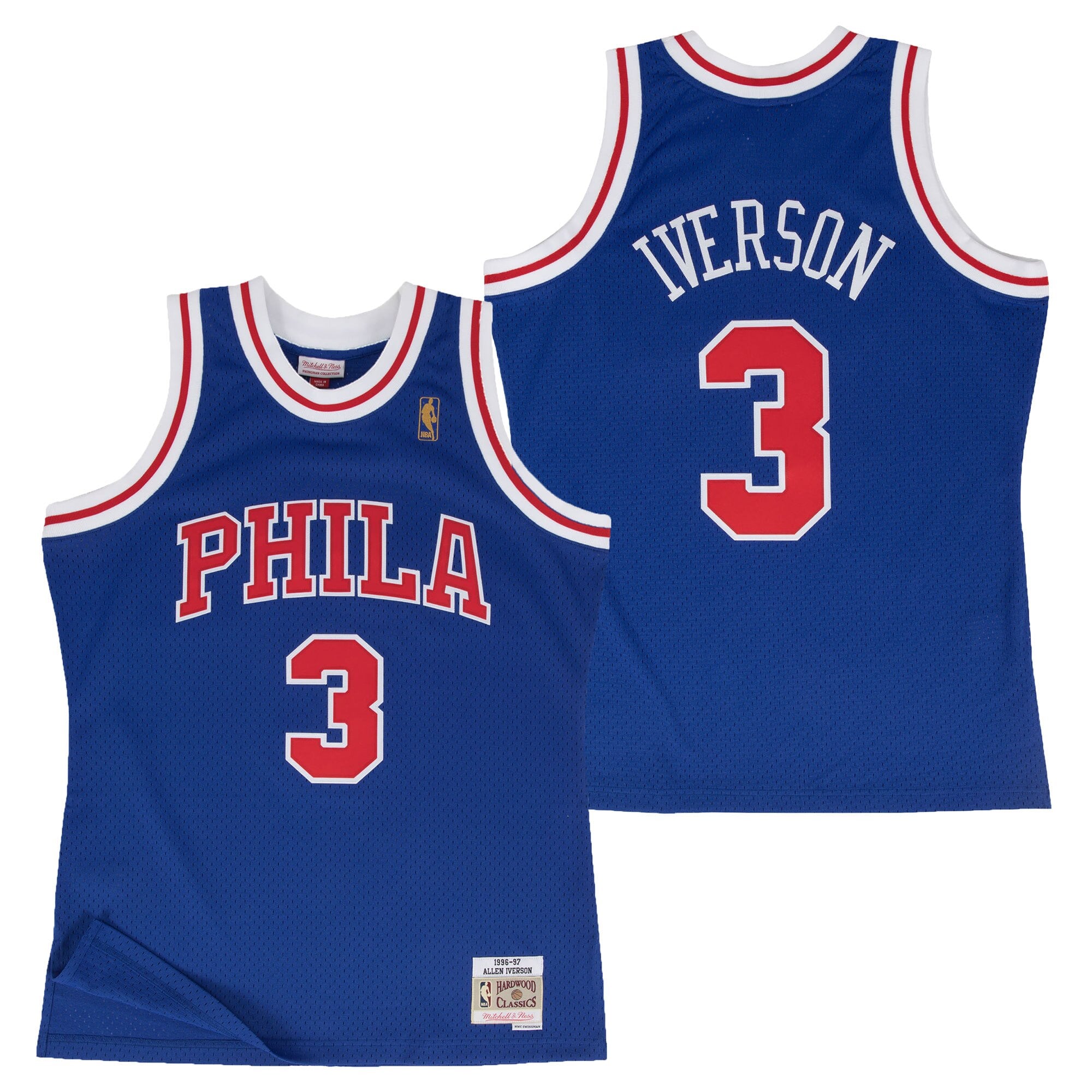 Camiseta Hardwood Classics Alternate Swingman de Allen Iverson de los Philadelphia 76ers para hombre