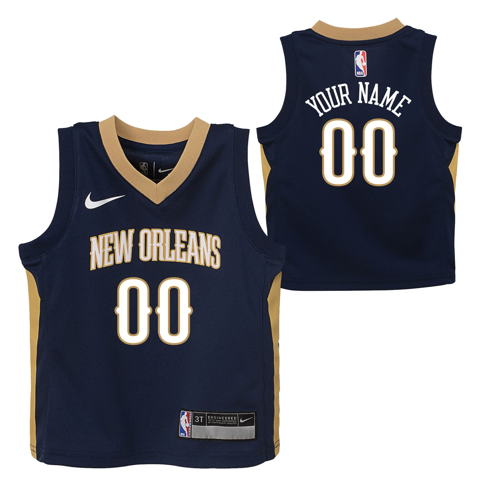 Réplica de camiseta Nike Icon de los New Orleans Pelicans - Personalizada - Niños