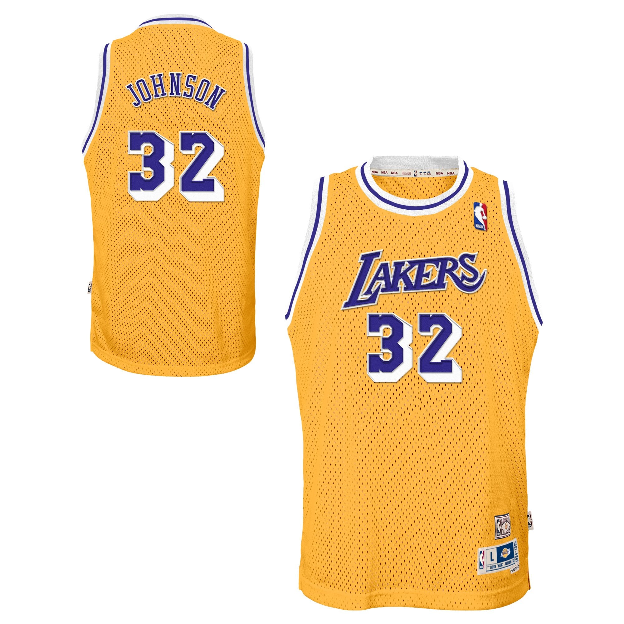 Los Angeles Lakers Magic Johnson Hardwood Classics Swingman-Heimtrikot – Jugendliche