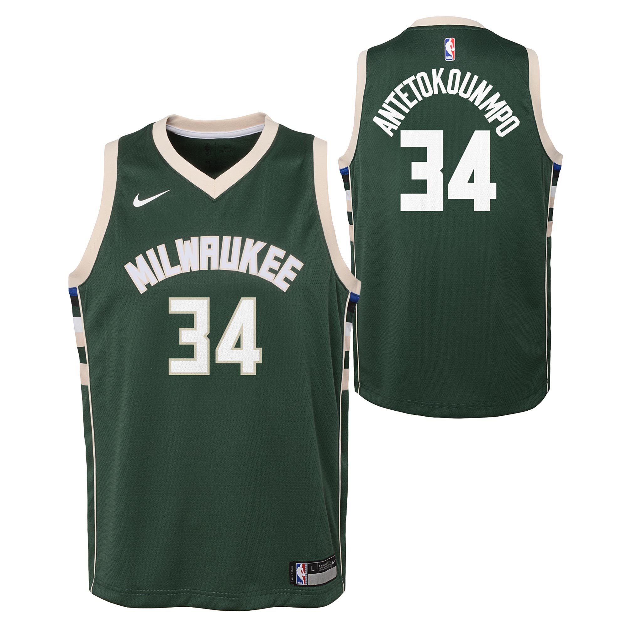 Milwaukee Bucks Nike Icon Swingman Camiseta de la NBA - Giannis Antetokounmpo - Adolescentes