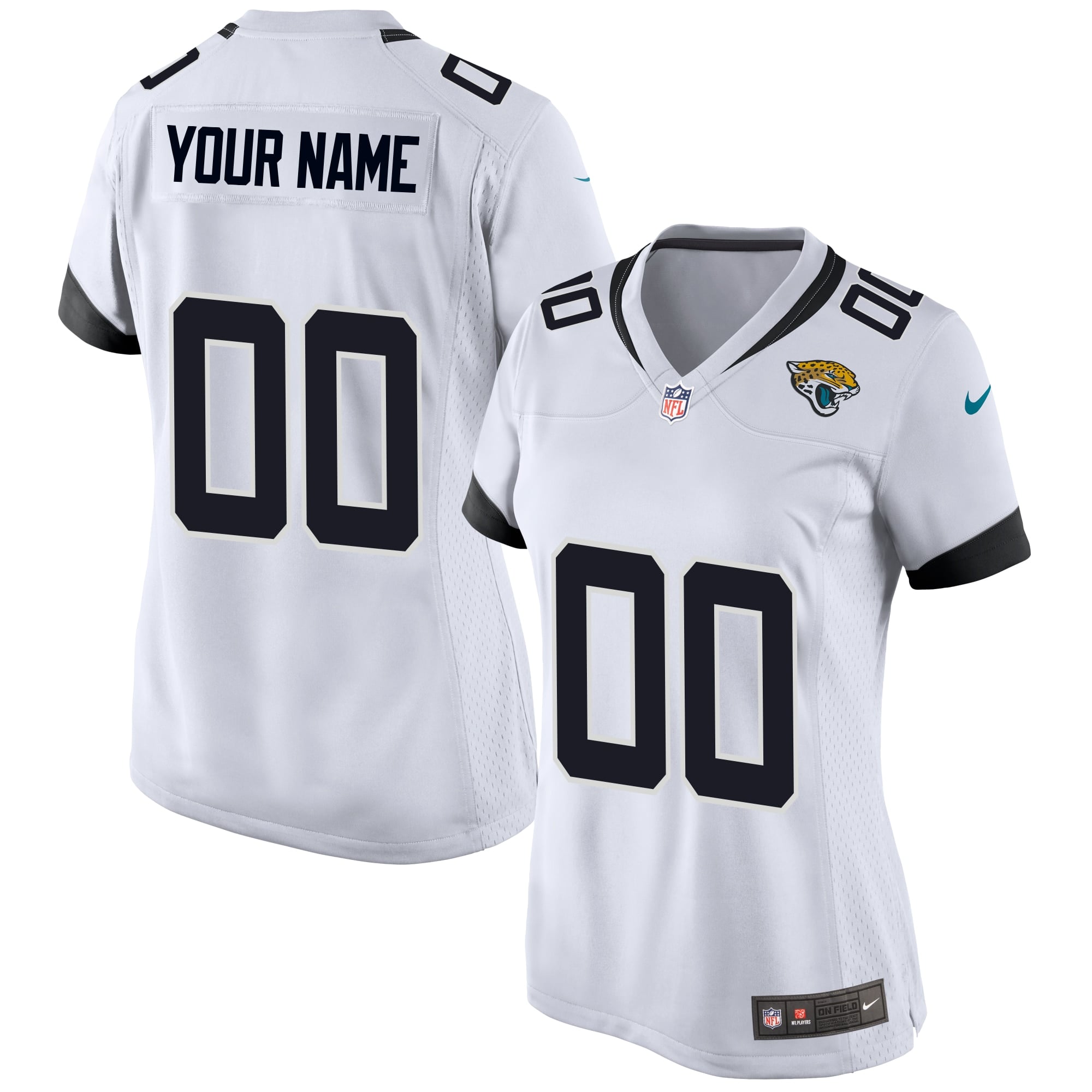 Camiseta Nike Game de la 2ª equipación del Jacksonville Jaguars - Personalizada - Mujer