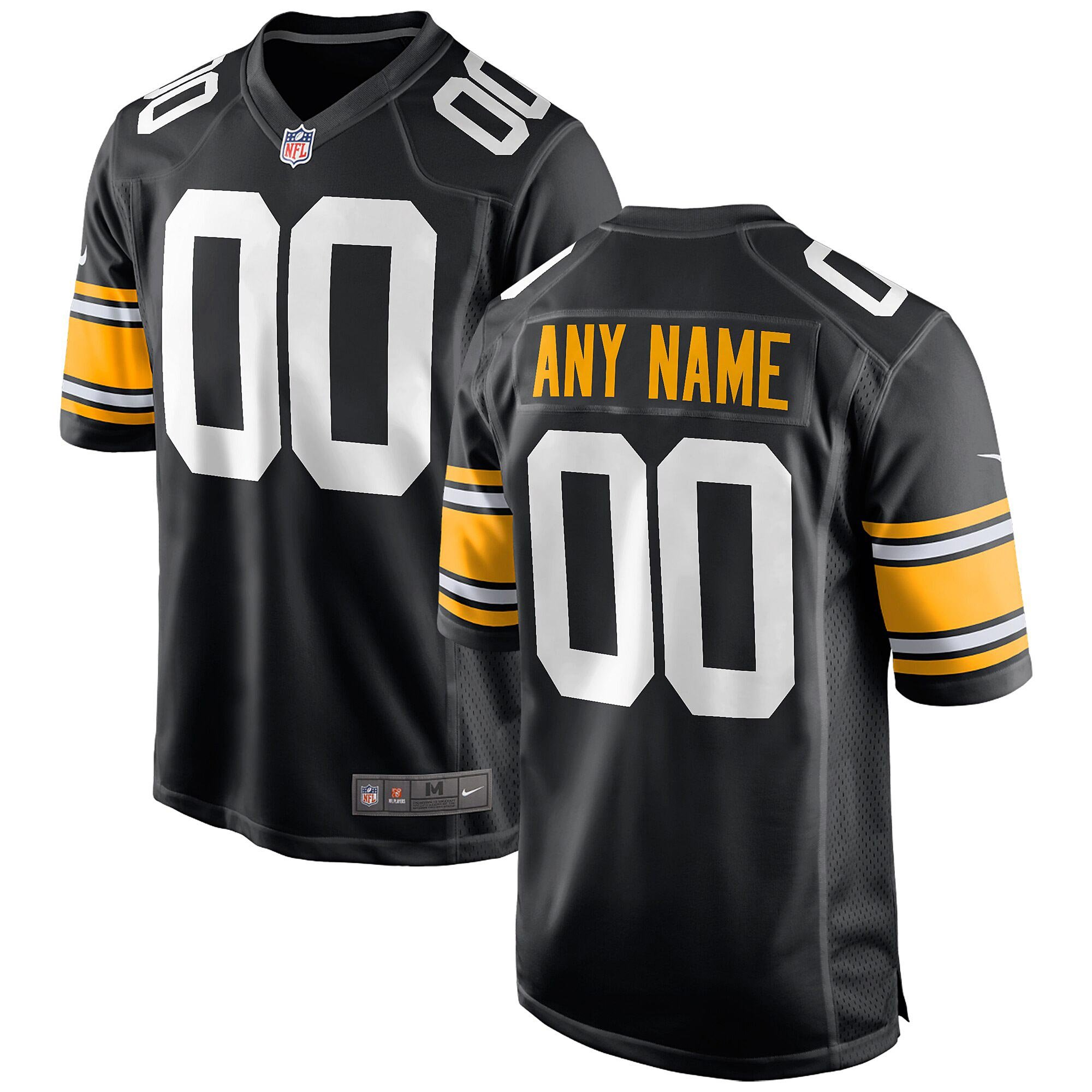 Pittsburgh Steelers Maglia Gara Nike Game Alternate - Nero - Personalizzabile - Giovani