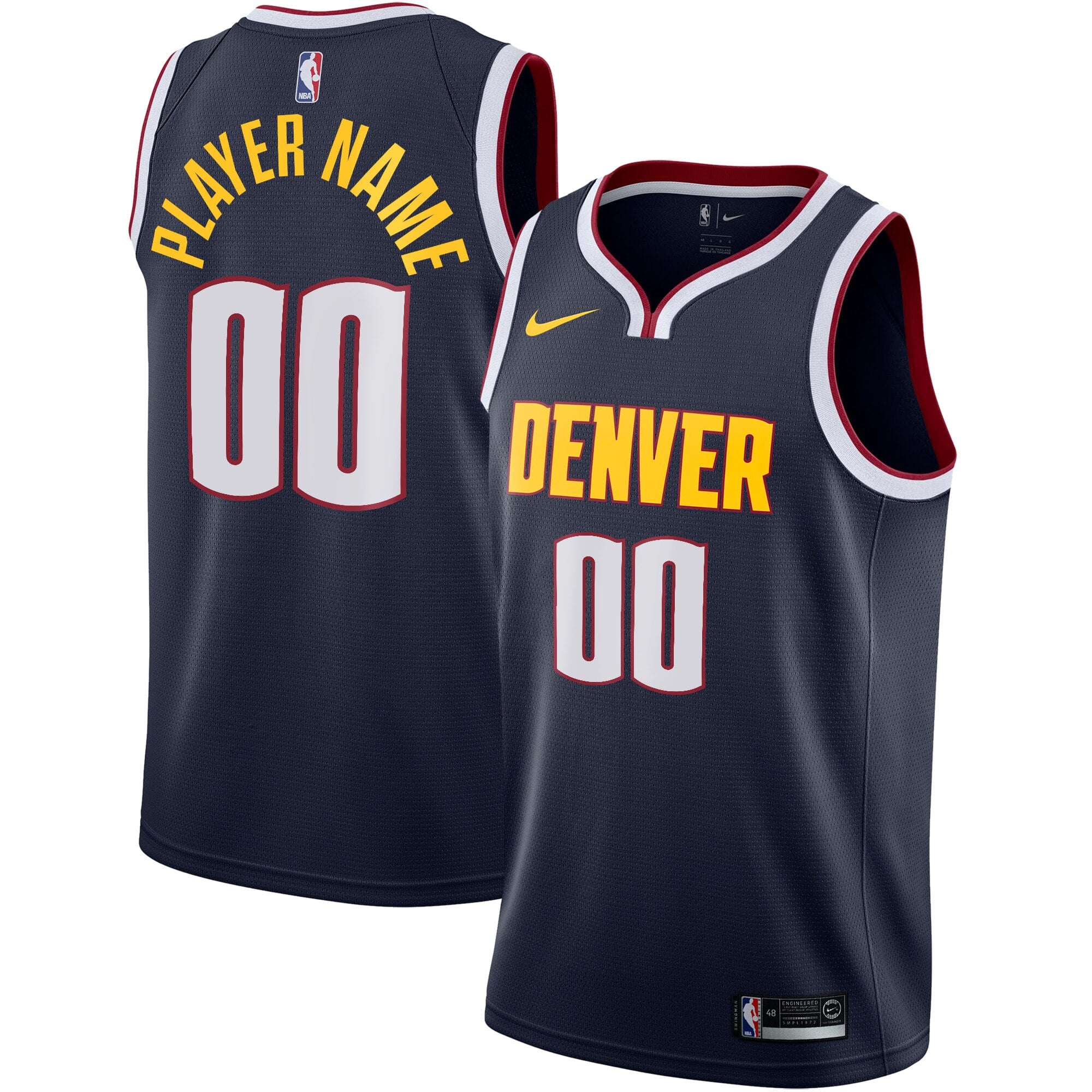 Camiseta Nike Icon Swingman de los Denver Nuggets - Personalizada - Jóvenes