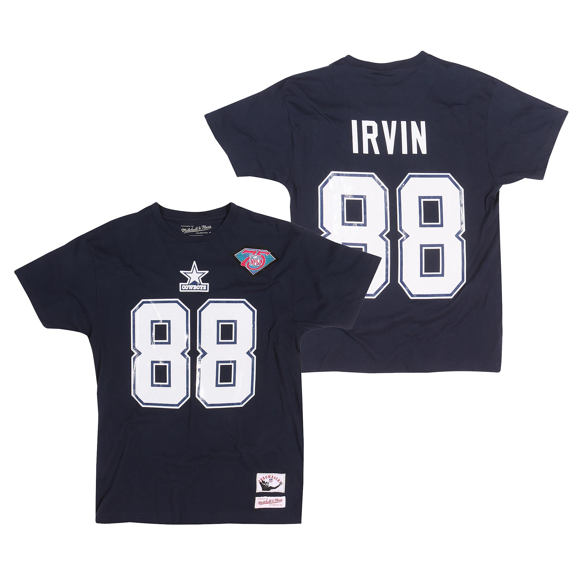 T-Shirt Nom et Numéro Dallas Cowboys Mitchell & Ness Michael Irvin – Homme