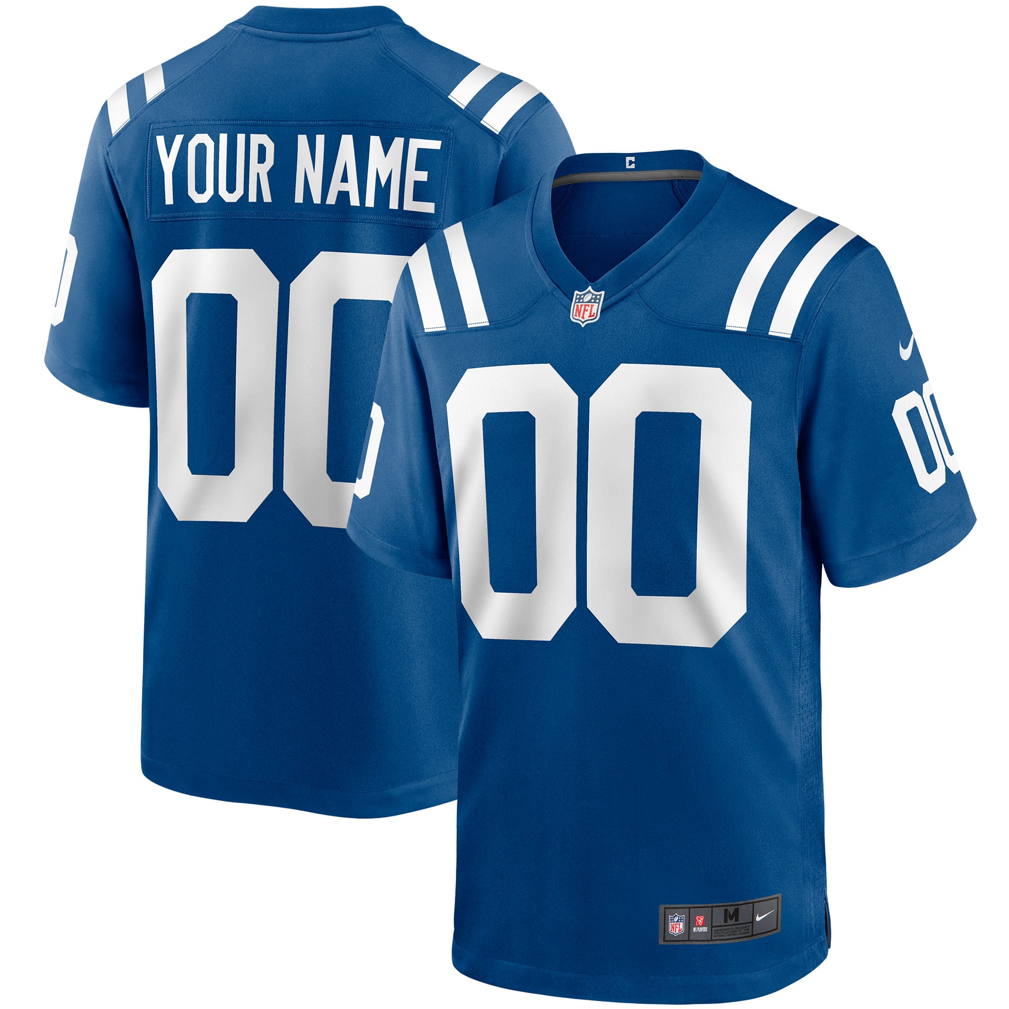 Camiseta Nike Game de la 1ª equipación del Indianapolis Colts - Azul real - Personalizada - Hombre