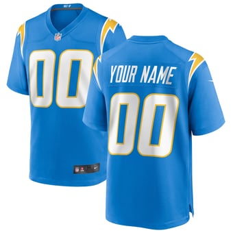 Los Angeles Chargers Nike Home Game Jersey - Powder Blue - Custom - Mens