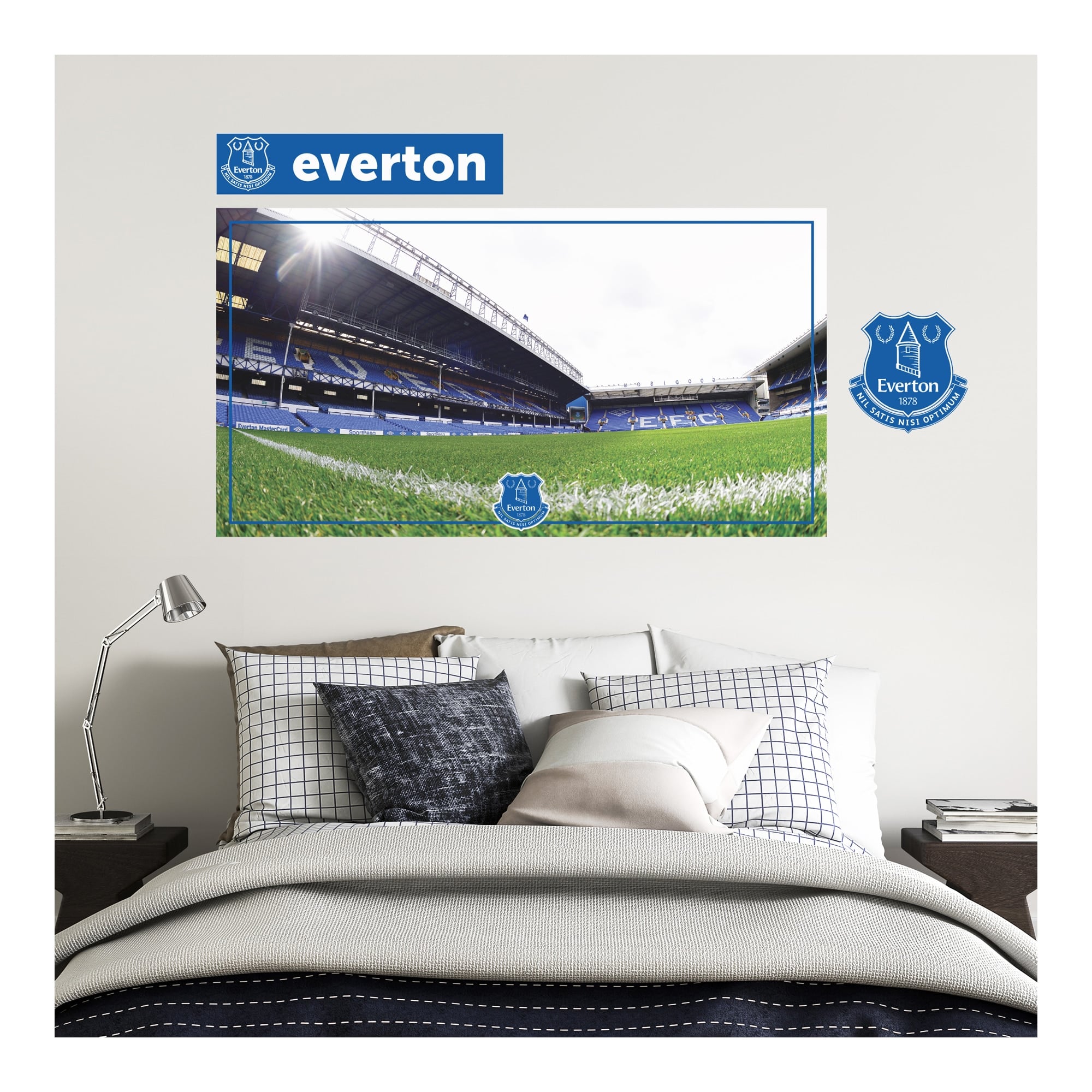 Adesivo murale stadio Everton Goodison Park - 60 cm x 35 cm con set di decalcomanie - 60 cm x 30 cm