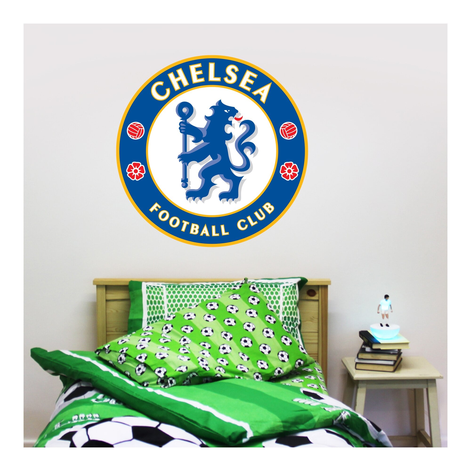 Adesivo murale stemma Chelsea - 60 cm x 60 cm con set di decalcomanie - 60 cm x 30 cm
