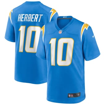 Los Angeles Chargers Nike Home Game Jersey - Powder Blue - Justin Herbert - Mens