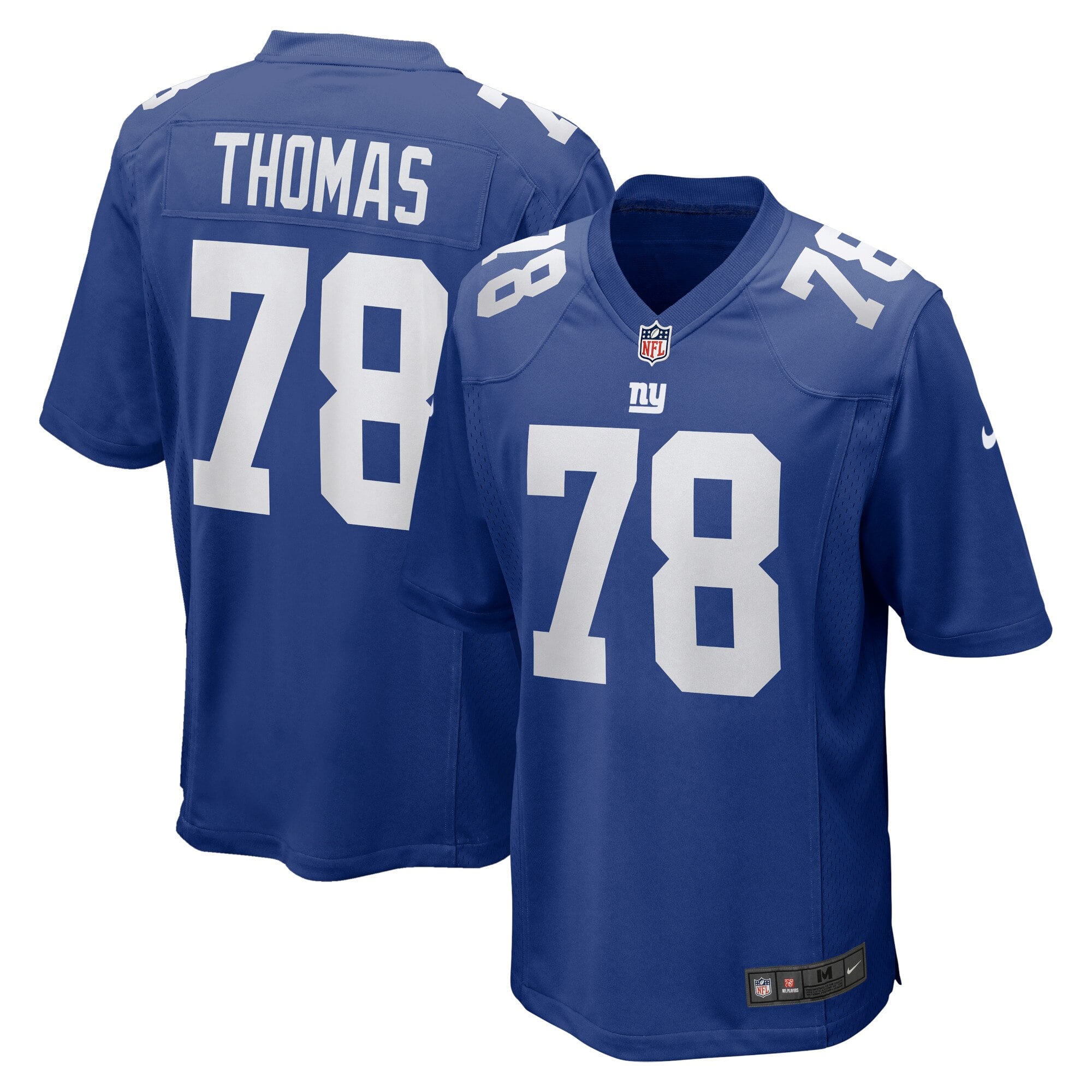 Camiseta Nike Game de la 1ª equipación del New York Giants - Azul Real - Andrew Thomas - Hombre
