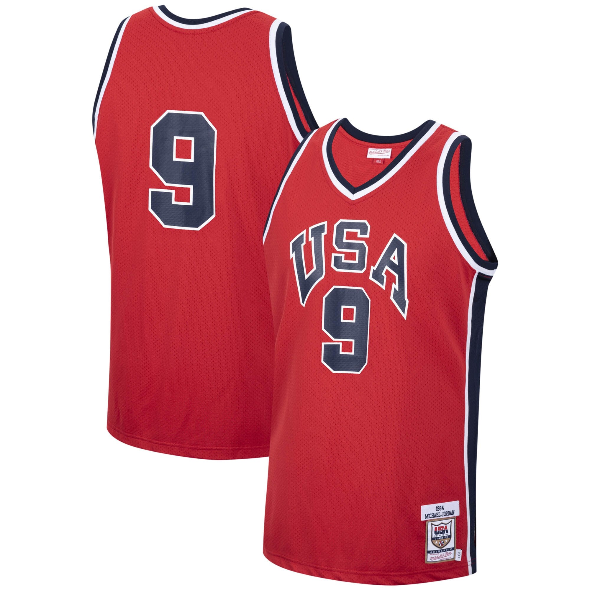 Michael Jordan USA Basketball 1984 Mitchell & Ness Red Authentic Alternate Jersey