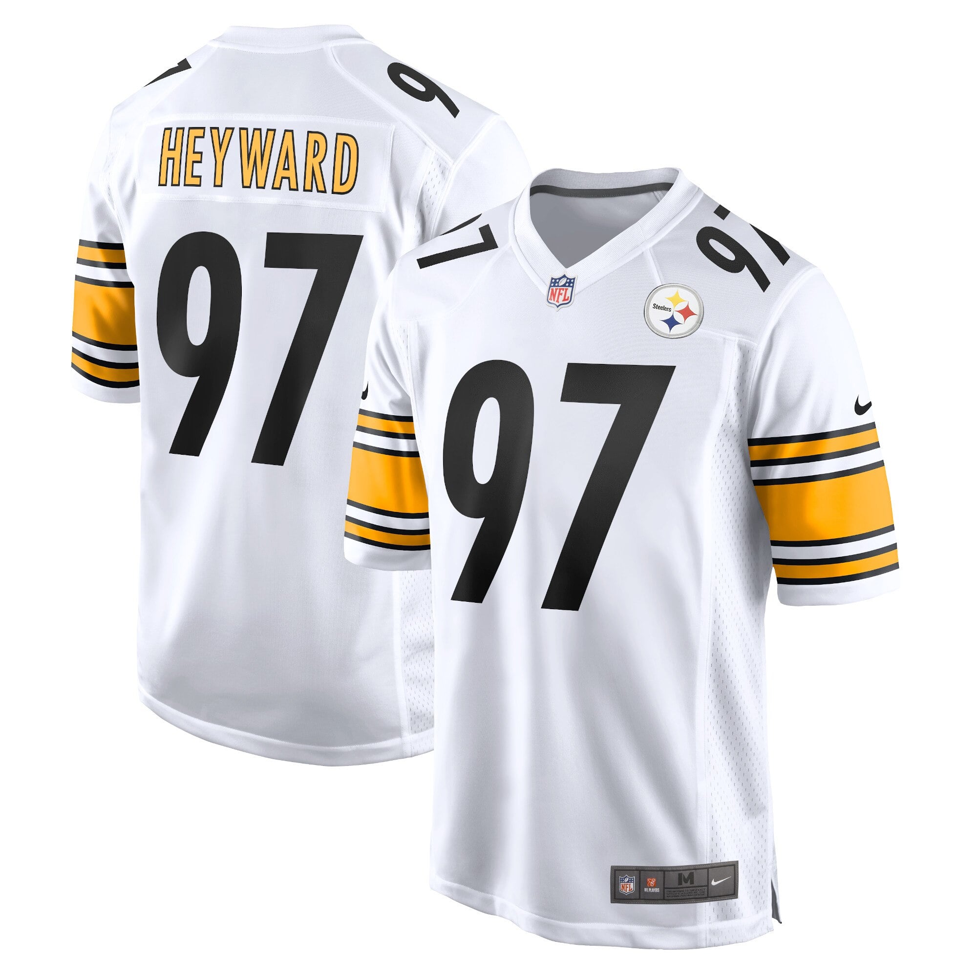 Pittsburgh Steelers Nike Game Road Jersey - White - Cameron Heyward - Mens