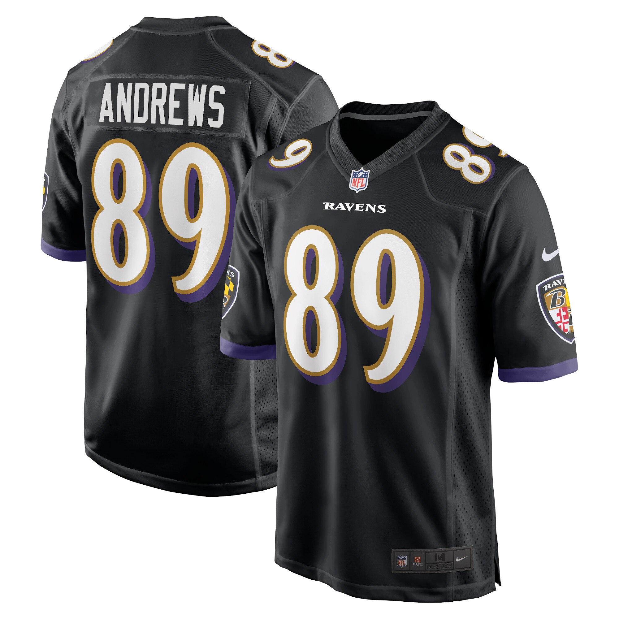 Camiseta Nike Game de la 3ª equipación del Baltimore Ravens - Negro - Mark Andrews - Hombre