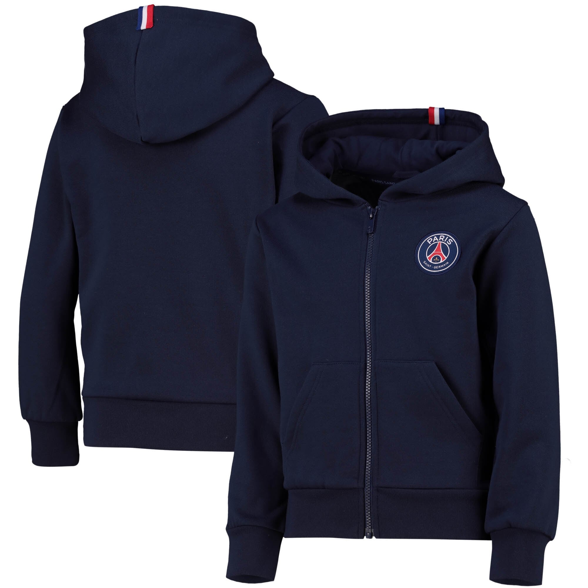 Felpa con cappuccio e zip intera con stemma Essential Crest del Paris Saint-Germain - Blu - Bambini