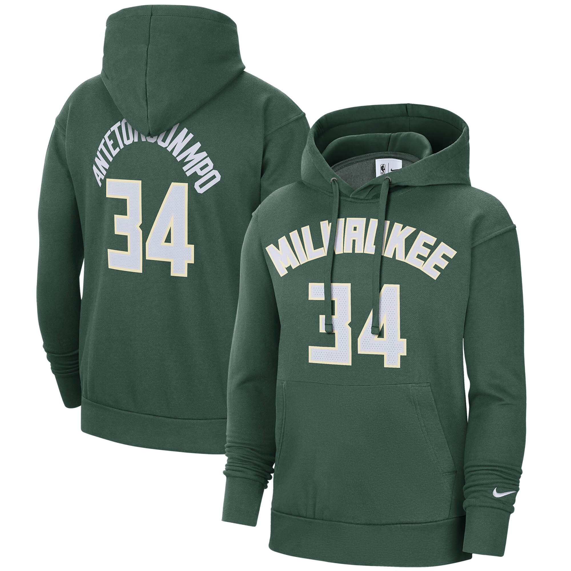 Sweat à capuche Nike Icon Name & Number Milwaukee Bucks - Giannis - Homme