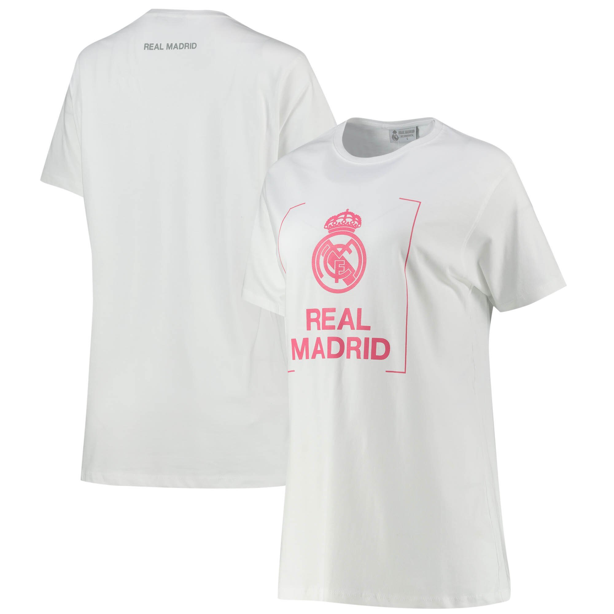 Maglietta con stemma rosa del Real Madrid - Bianca - Donna