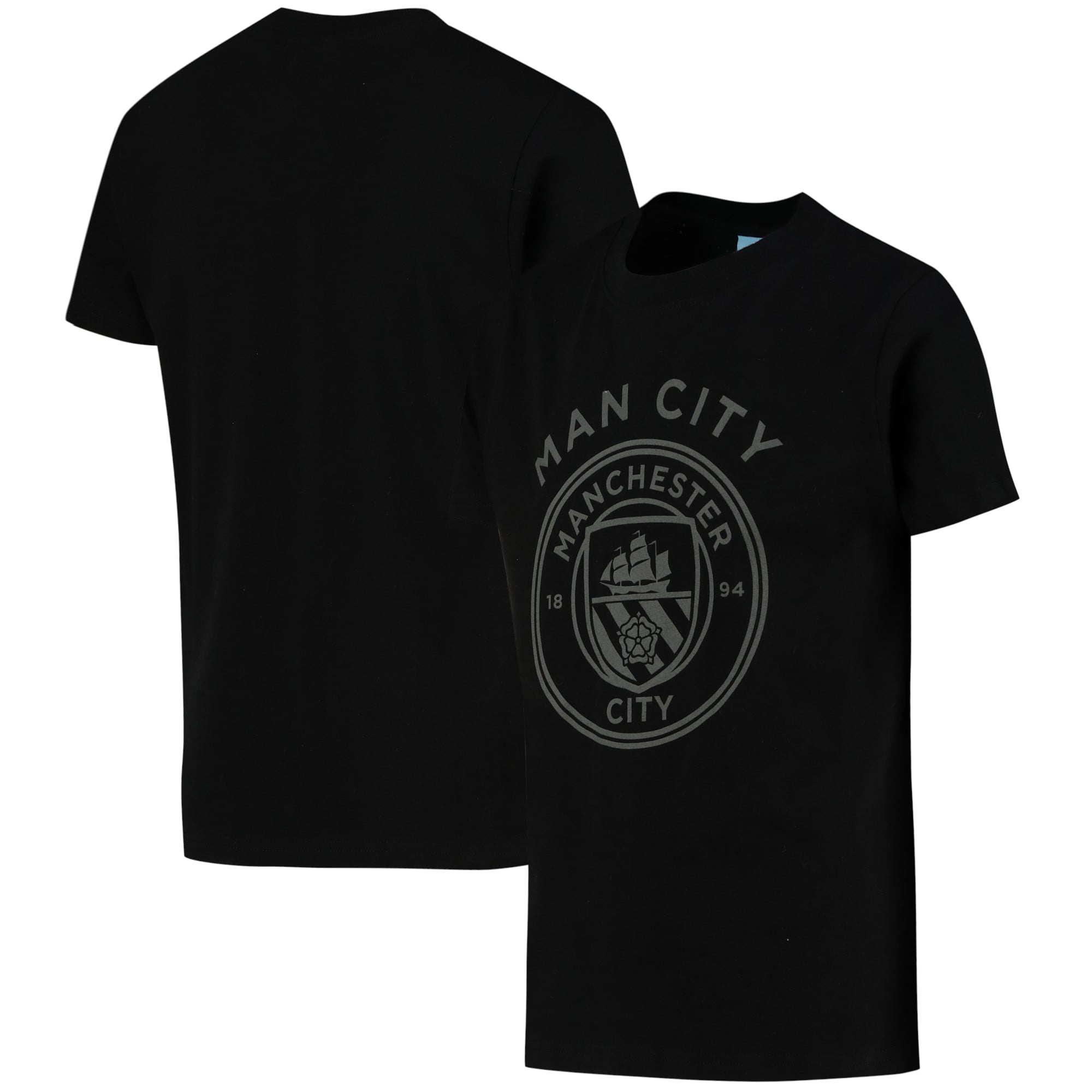 Maglietta con grafica tonale Manchester City - Nera - Bambini