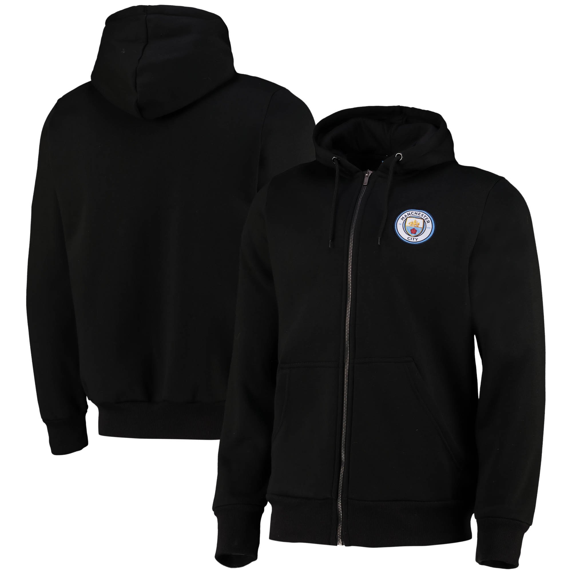 Felpa con cappuccio e zip intera Manchester City - Nera - Uomo