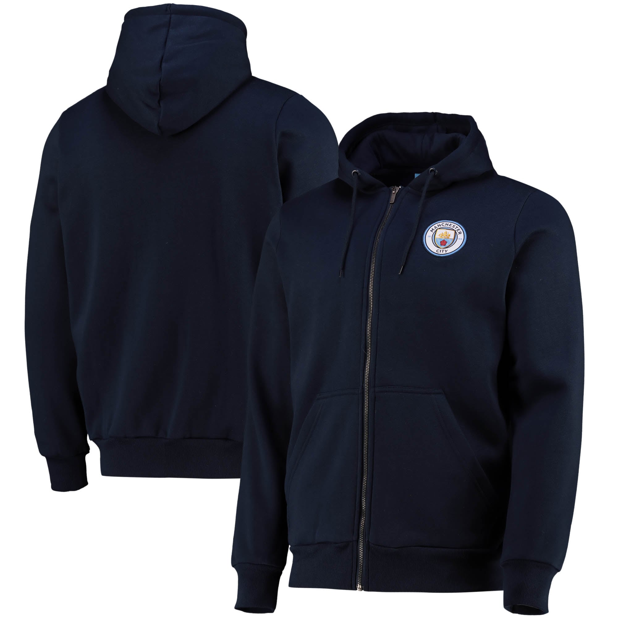 Felpa con cappuccio e zip intera Manchester City - Blu scuro - Uomo
