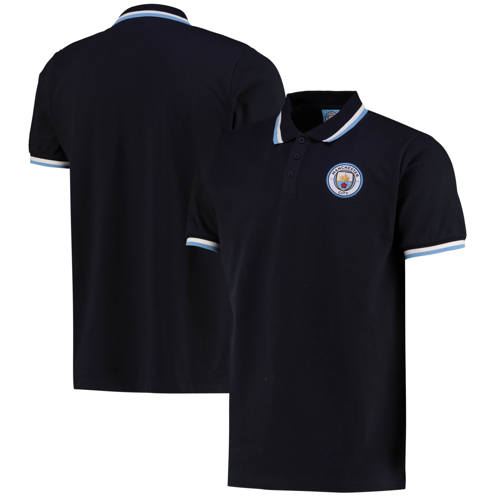 Polo con riga Manchester City - Blu marino - Uomo