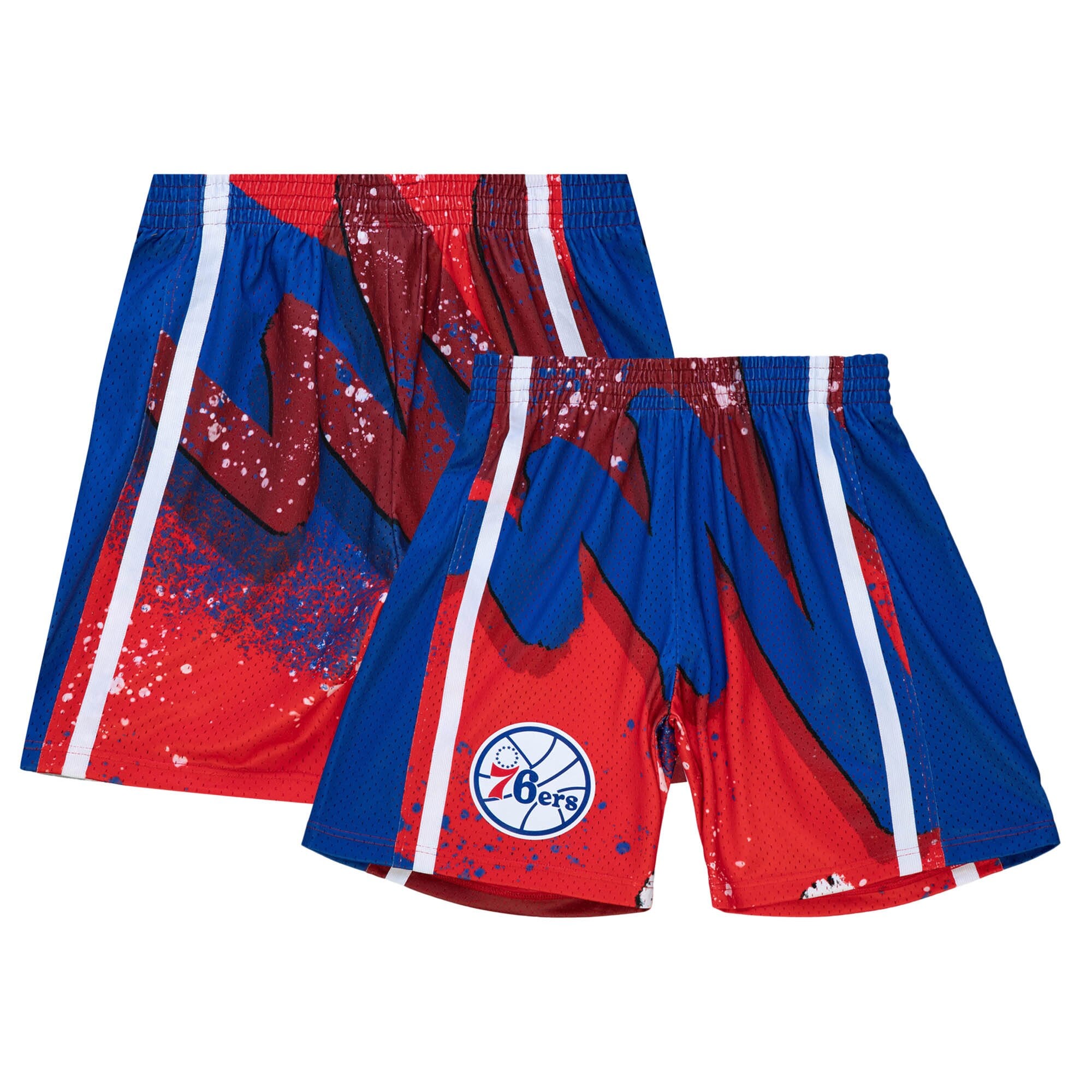 Philadelphia 76ers Hyper Hoops Swingman Short By Mitchell & Ness - Scarlett - Mens