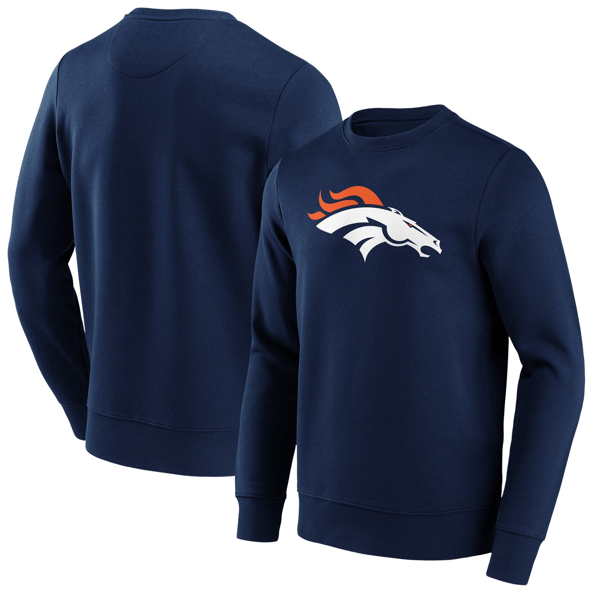 Denver Broncos Alternate Colour Logo Crew Sweatshirt - Mens - Big & Tall