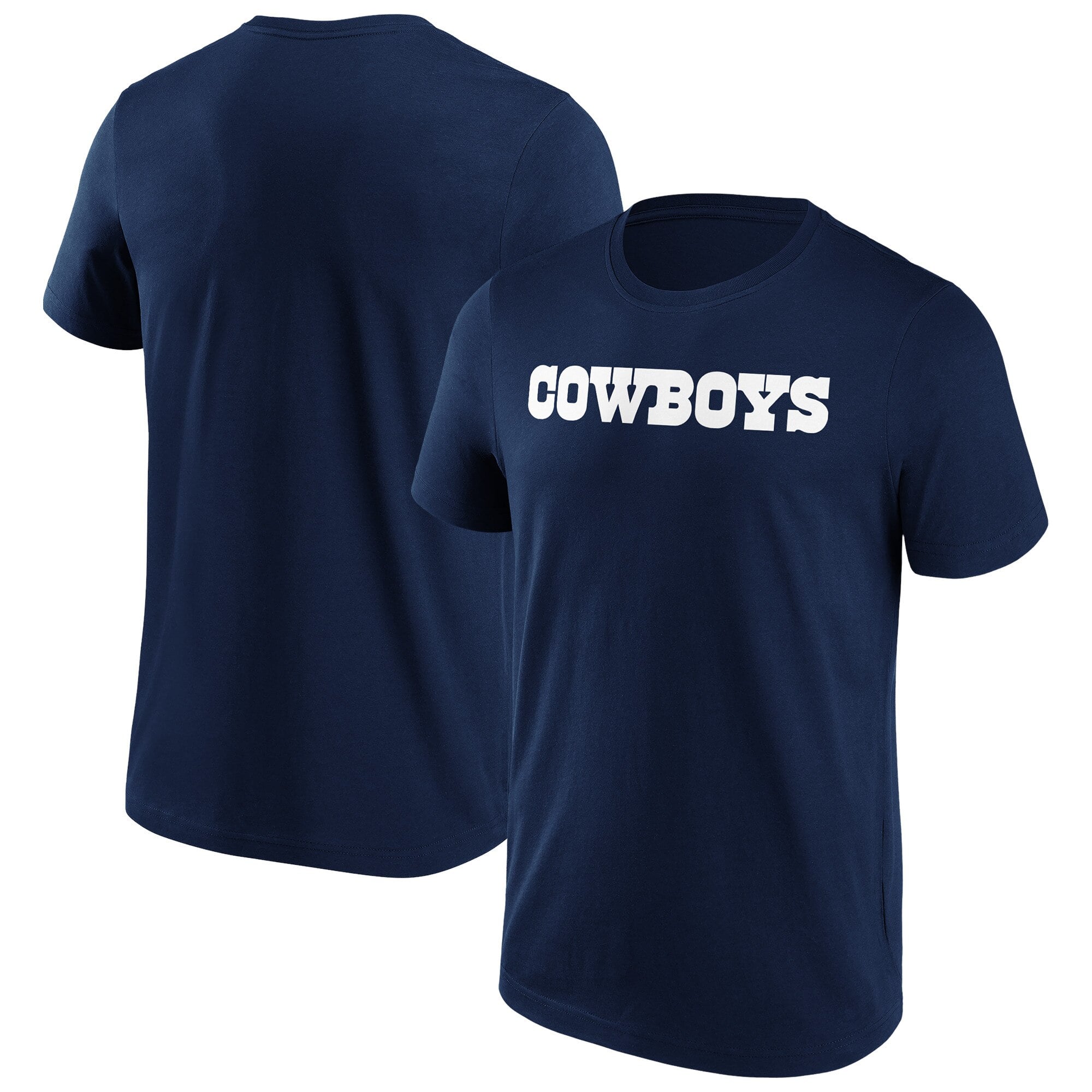 Dallas Cowboys Primary Colour Wordmark T-Shirt - Mens - Big & Tall
