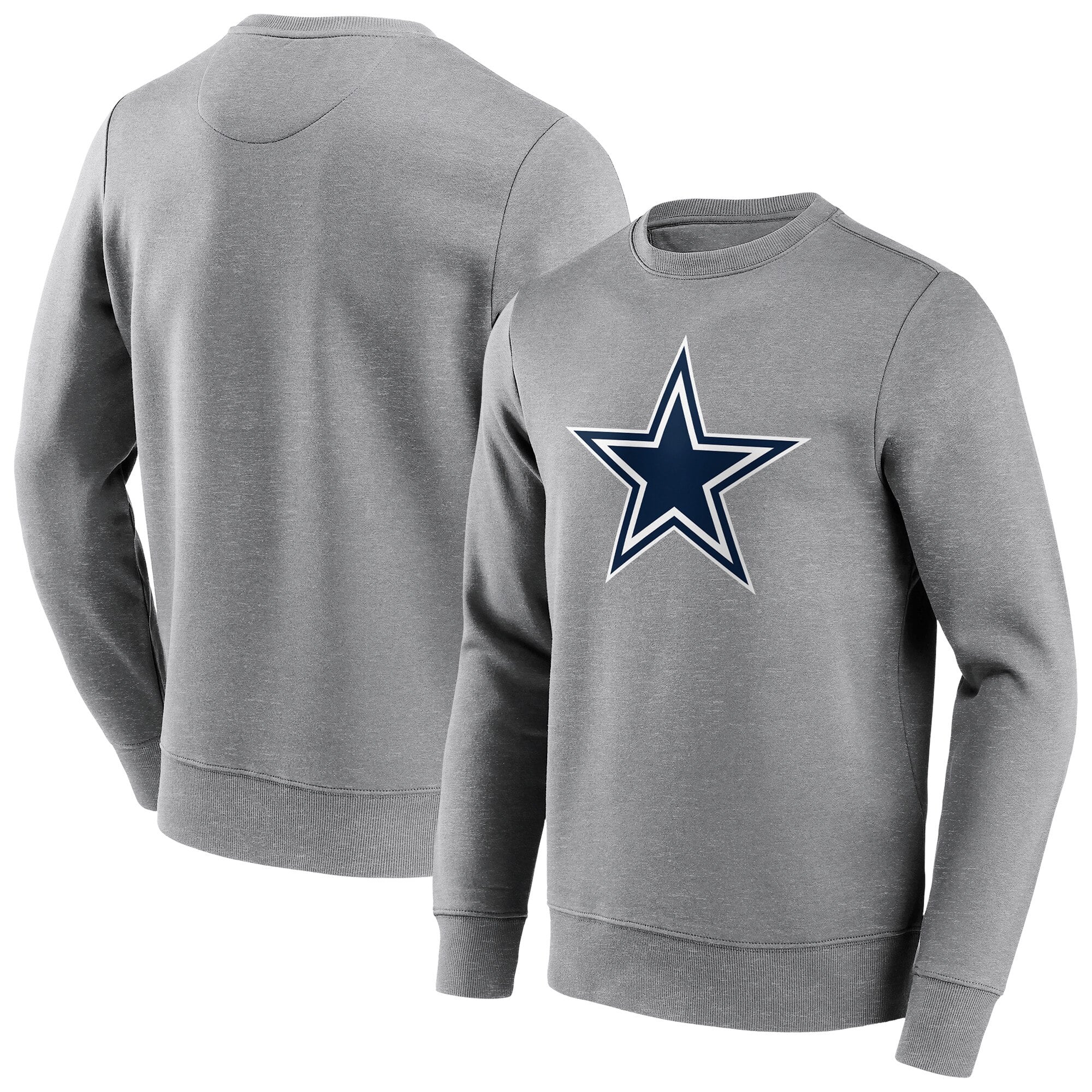 Sweat-shirt ras du cou à logo couleur neutre des Cowboys de Dallas - Hommes - Grands et