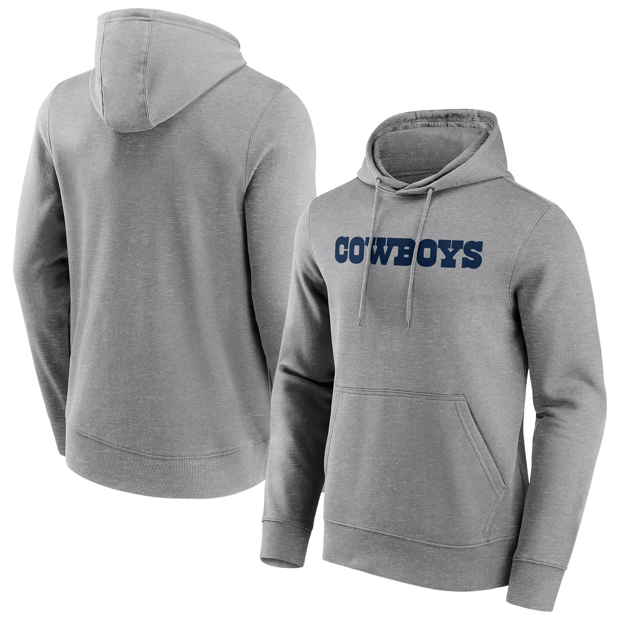 Dallas Cowboys Neutral Colour Wordmark Hoodie - Mens - Big & Tall
