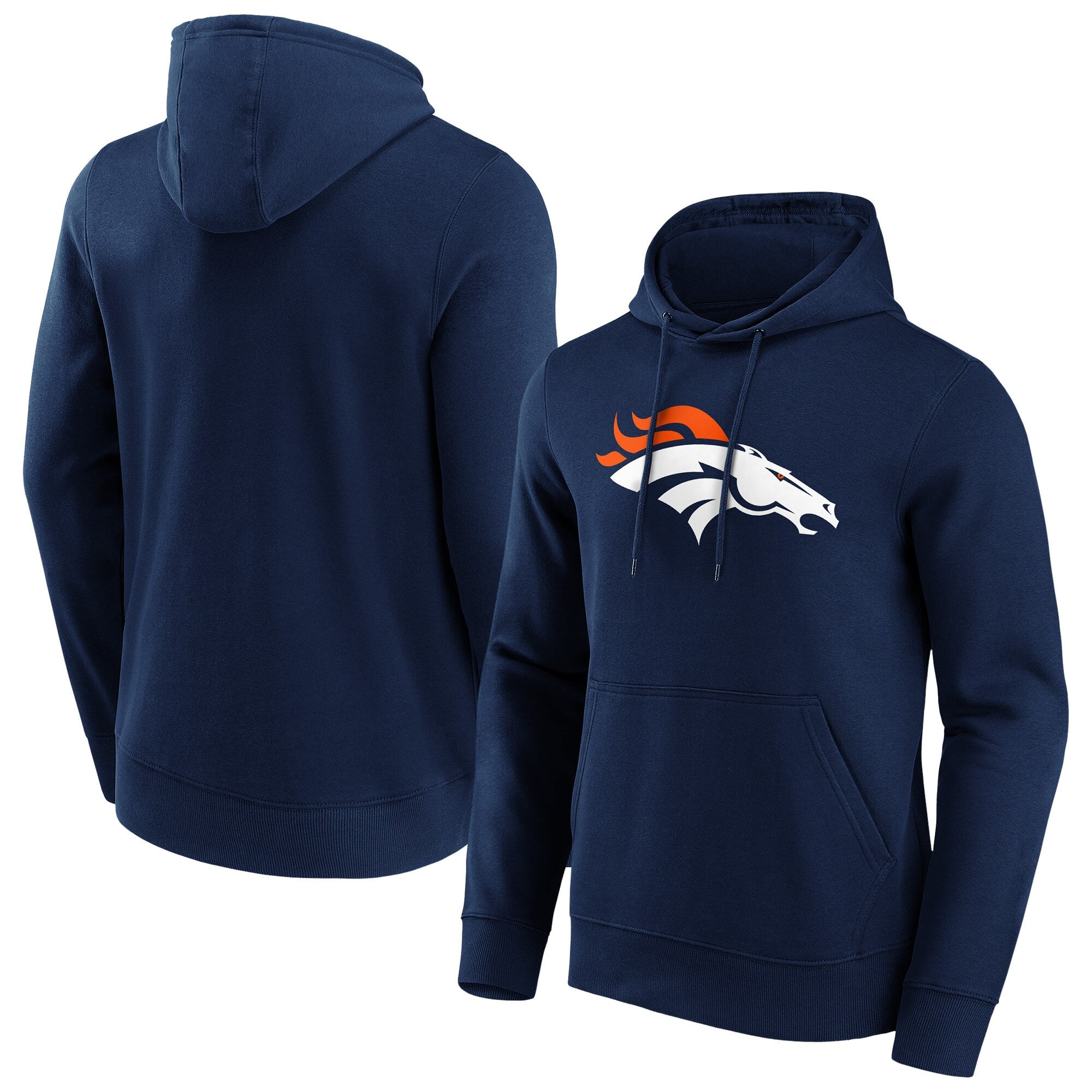 Denver Broncos Alternate Colour Logo Hoodie - Mens - Big and Tall