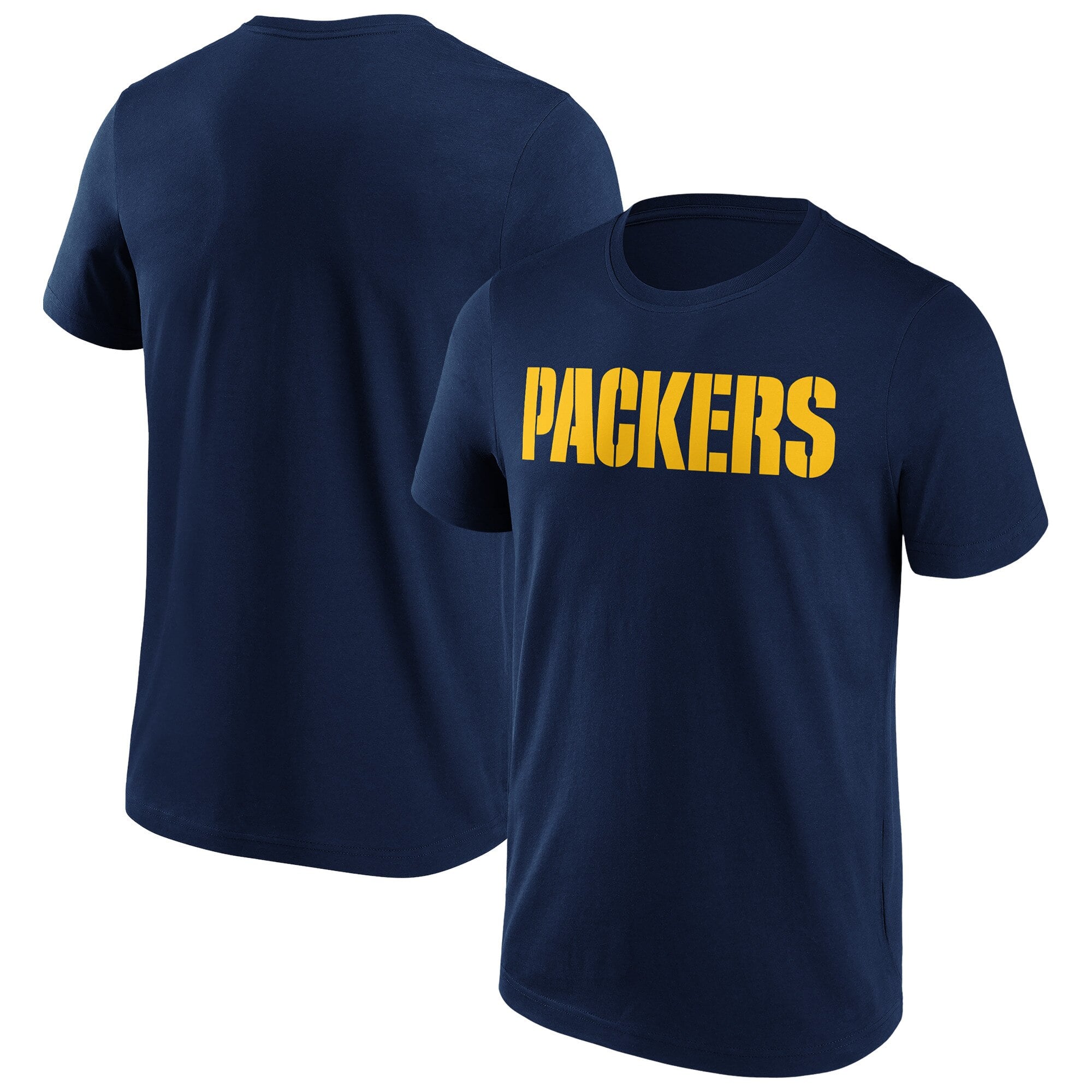 Green Bay Packers Alternate Colour Wordmark T-Shirt - Mens - Big & Tall