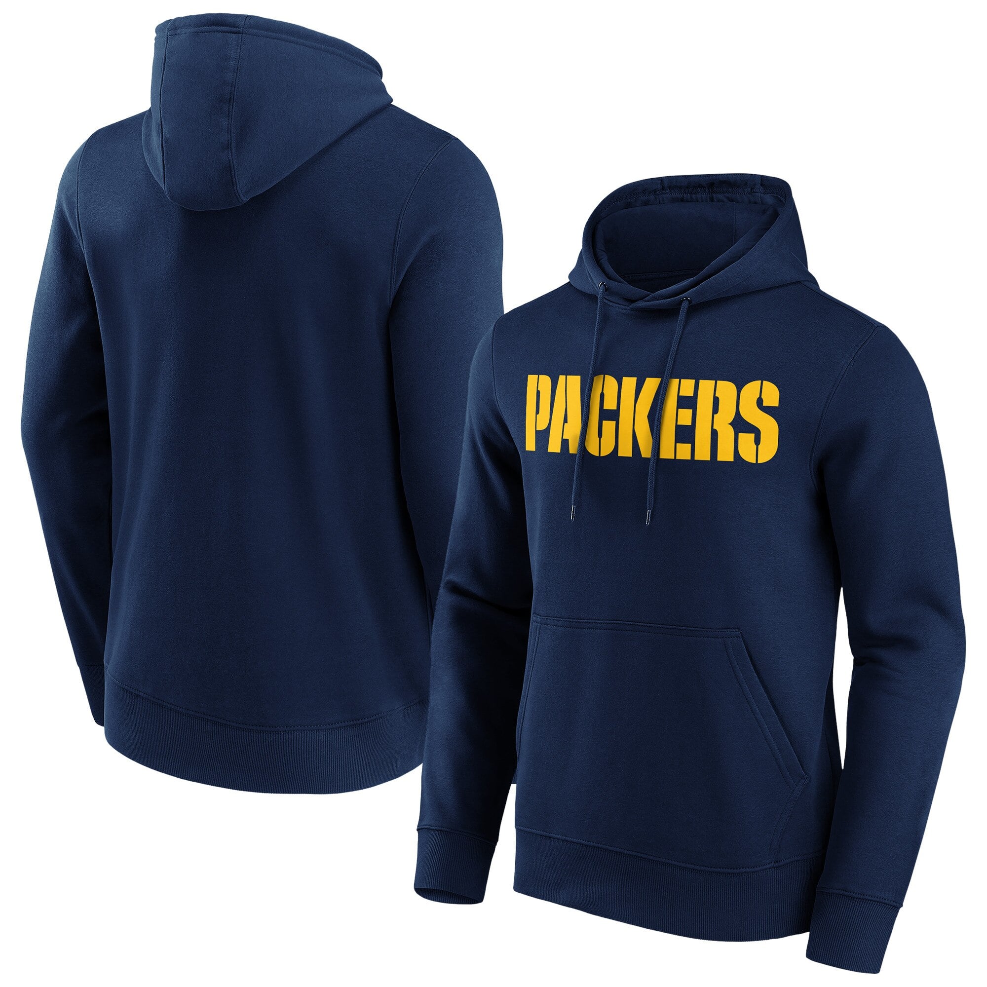 Green Bay Packers Alternate Colour Wordmark Hoodie - Mens - Big & Tall