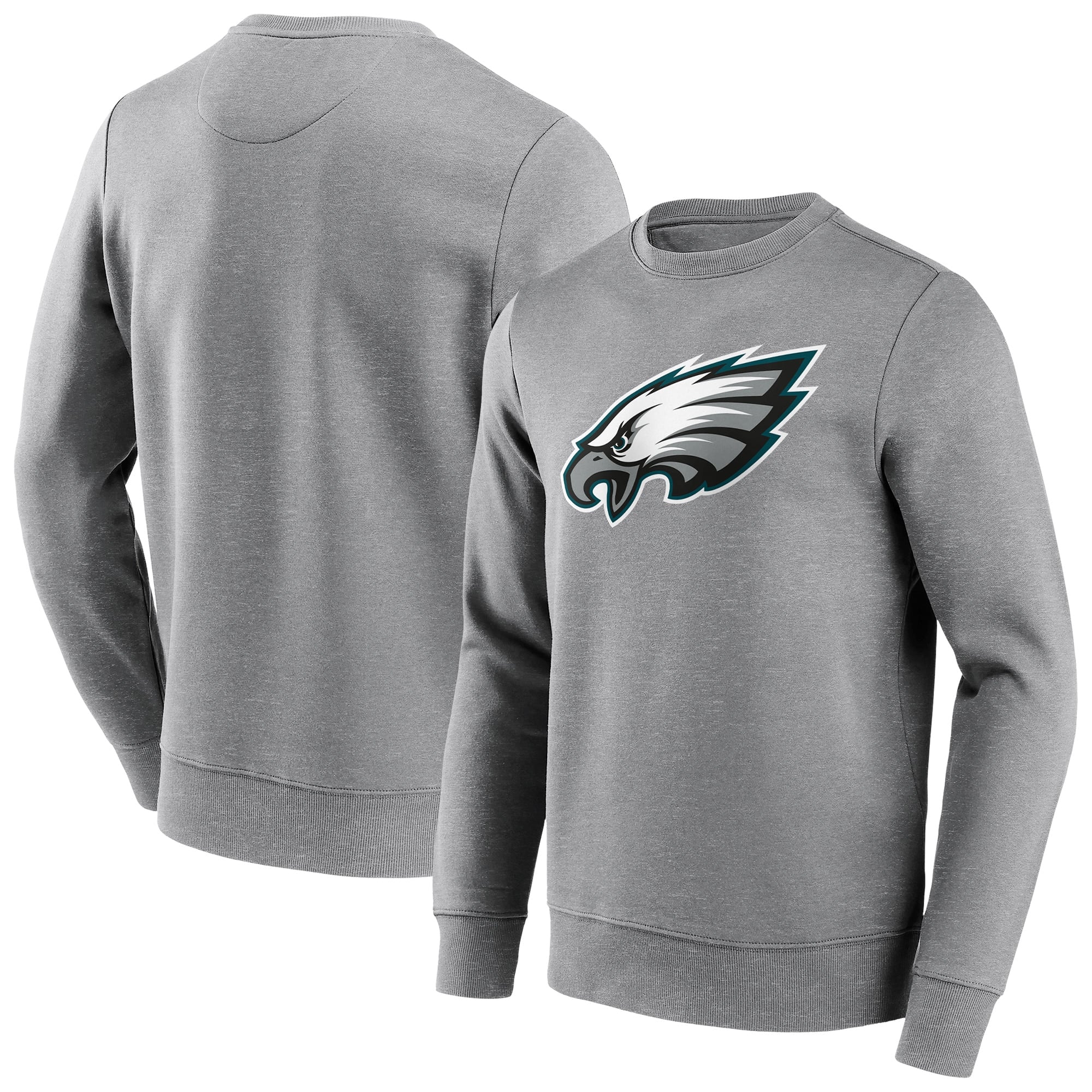 Sweat-shirt ras du cou à logo couleur neutre des Eagles de Philadelphie - Homme