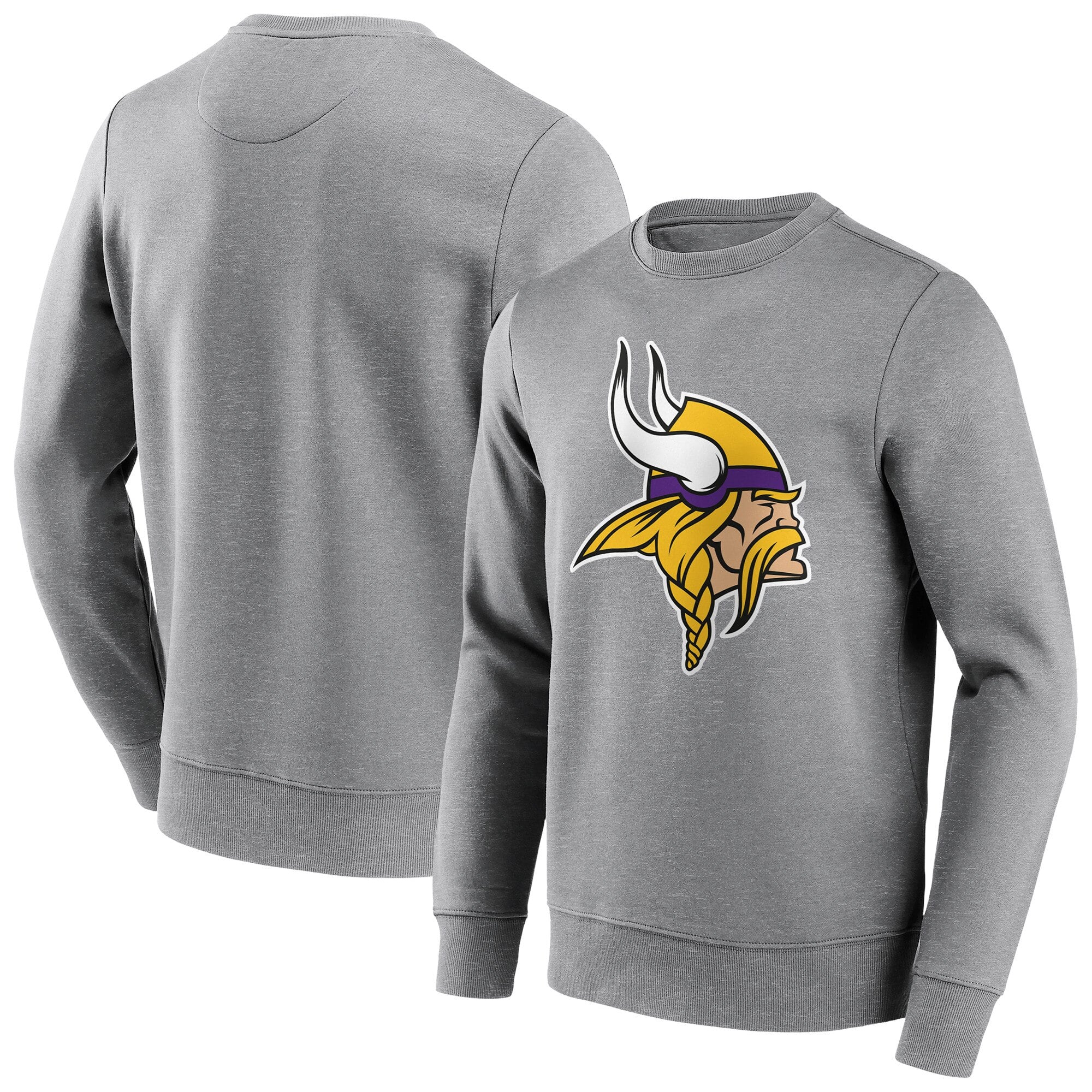 Minnesota Vikings Neutral Colour Logo Crew Sweatshirt - Mens - Big & Tall
