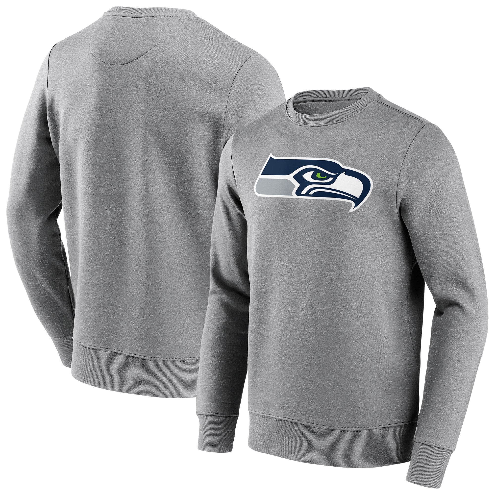 Seattle Seahawks Neutral Colour Logo Crew Sweatshirt - Mens - Big & Tall