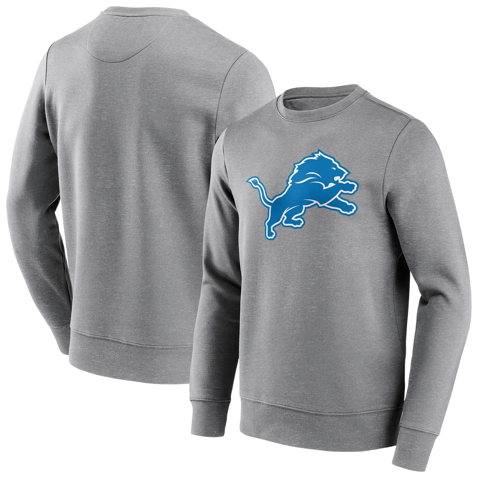 Detroit Lions Neutral Colour Logo Crew Sweatshirt - Mens - Big & Tall