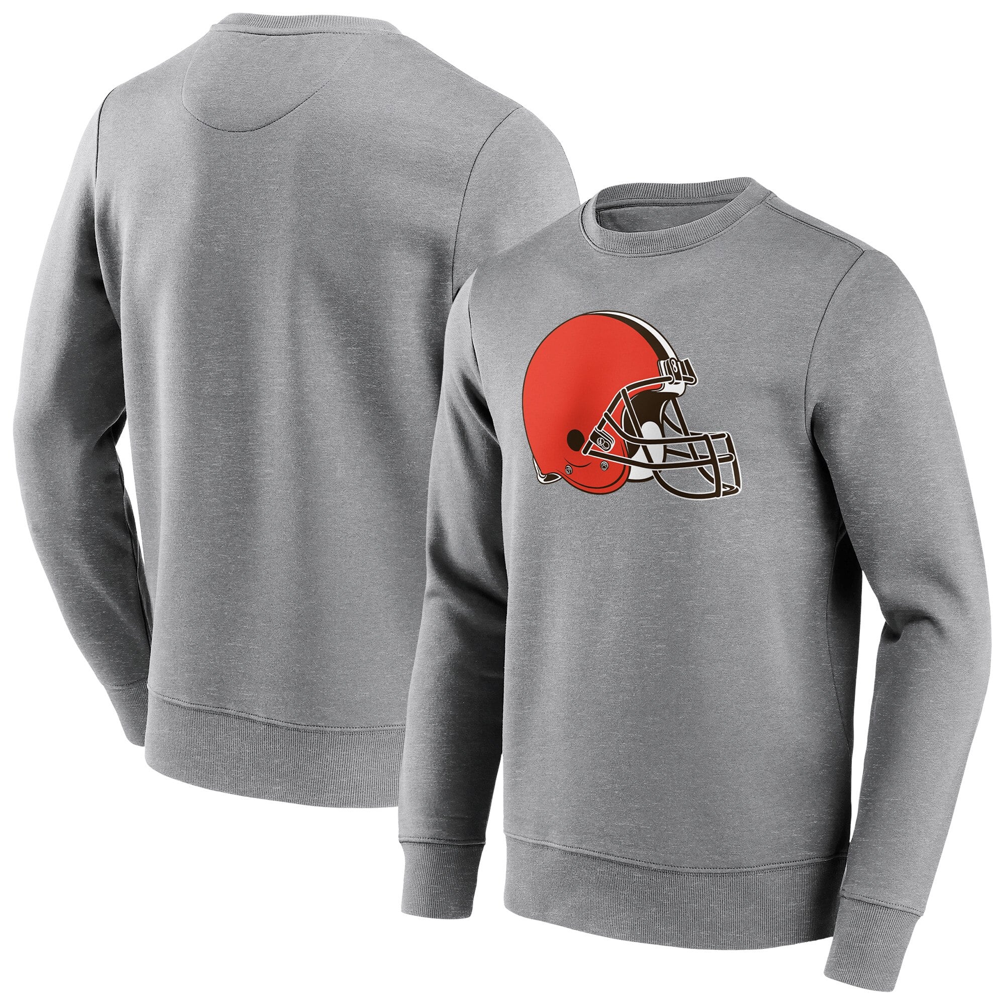 Sweat-shirt ras du cou à logo couleur neutre Cleveland Browns - Hommes - Grands et grands